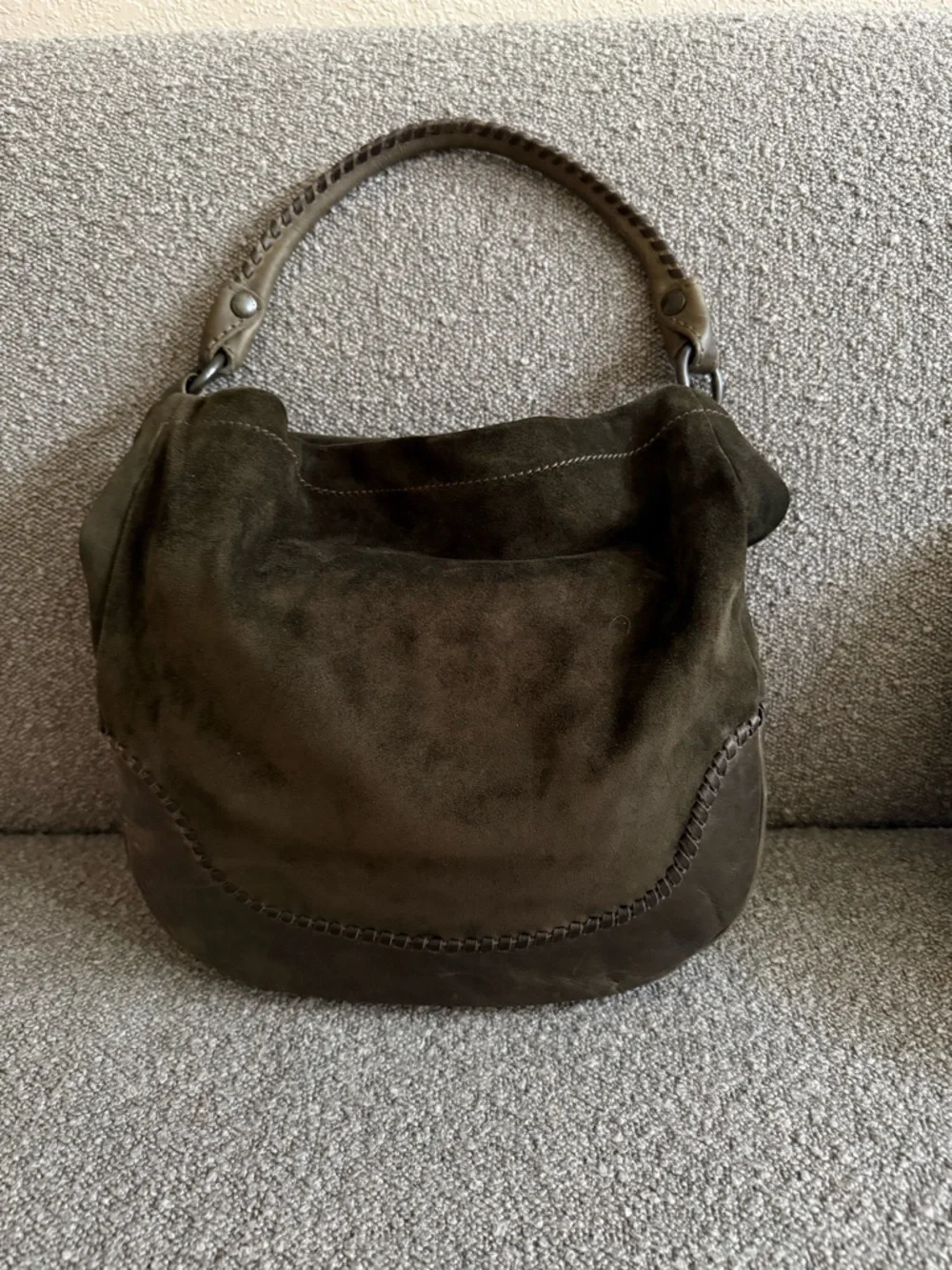 FRYE Melissa Whipstitch Suede Hobo with Detachable Strap - Picture 2 of 7